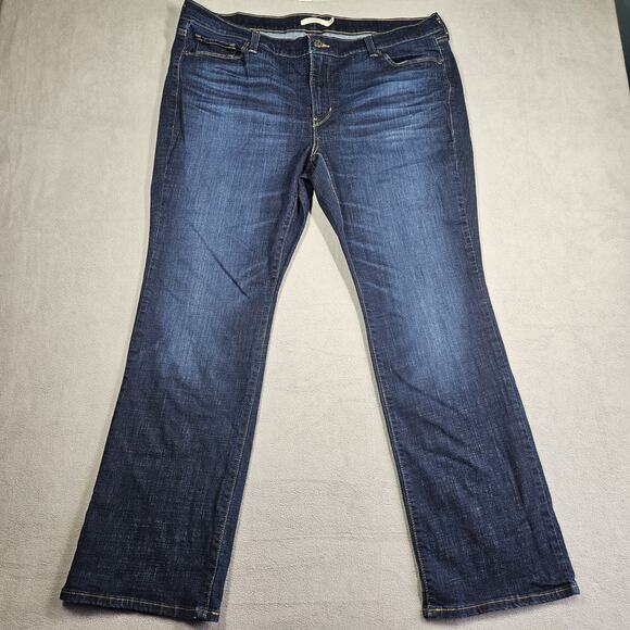 Levi's Denim - Levis Classic Boot Jeans Womens 20W Dark Wash Blue Stretch Denim Mid Rise